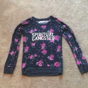Spiritual Gangster floral print fitted sweater